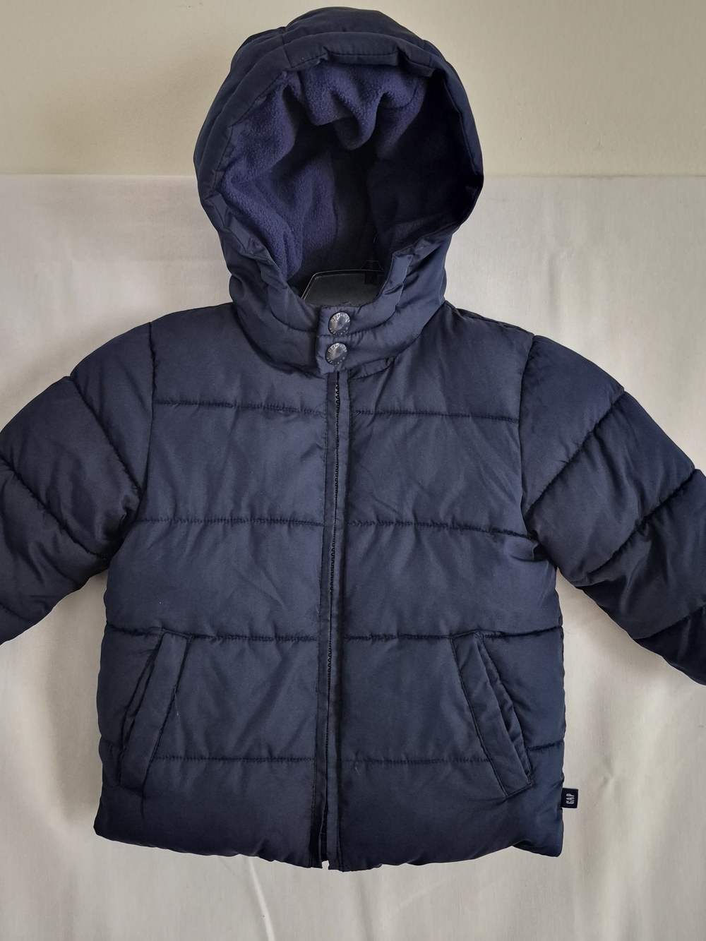 GAP Navy Hooded Puffer Jacket 18-24 M